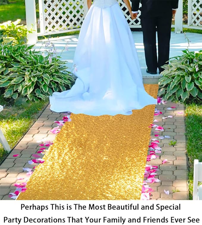 ShinyBeauty Aisle Runners for Weddings Sparkling Aisle Runner Decoration of - Image 2