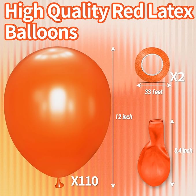 KAWKALSH Orange Balloon 12 Inch - Image 2