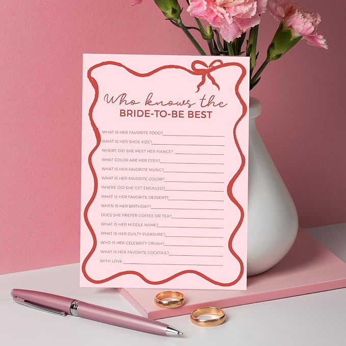 DEEKA 30 PCS Bridal Shower Games Card - Image 4