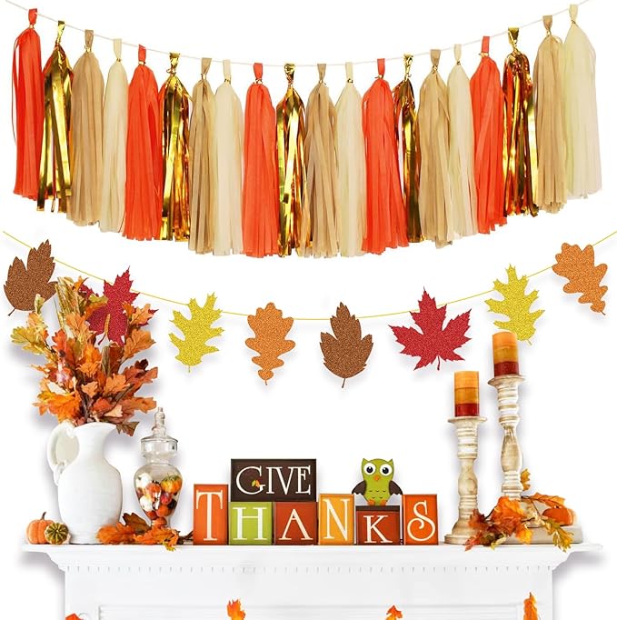 Tassel Garland, Tissue Paper Tassels Banner - Image 5