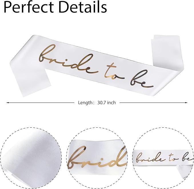 Bride Squad Bride to Be Sash Bridal Party Accessories Bride Sash Bachelorette - Image 2