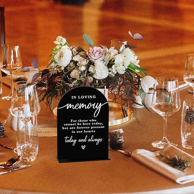 In Loving Memory Acrylic Wedding Sign Memory Table Sign - Image 5