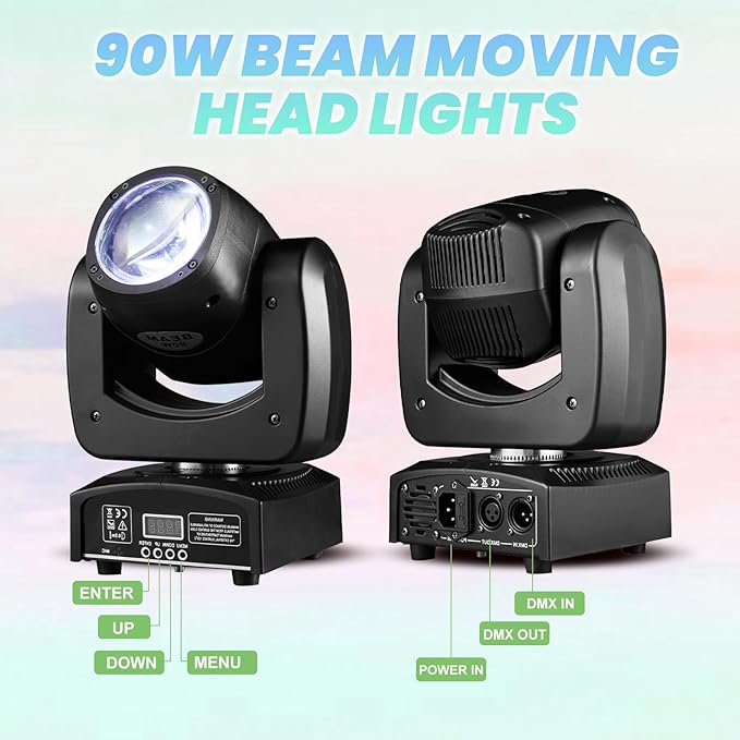 90W LED Moving Head DJ Lights Mini Beam Stage Lights Super Bright Spot RGBW - Image 3