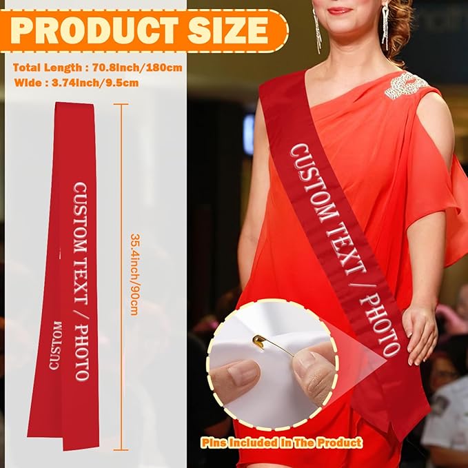 Custom Sash, Personalized Birthday Sash - Image 3