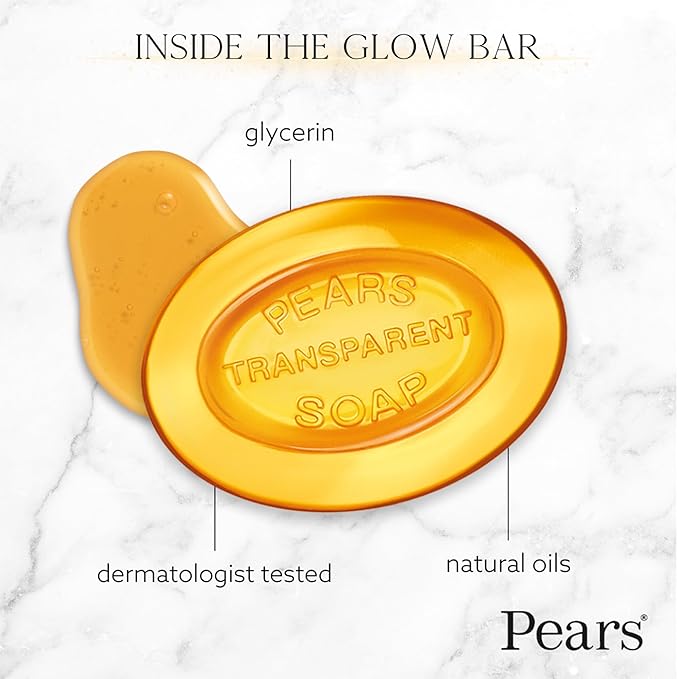 Pears Glycerin Soap, Transparent Amber - Image 3