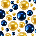 260Pcs Navyblue&Gold Glossy Beads by EGKamhFloatingBeadsPearls