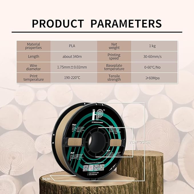 PLA Filament, Wood PLA, 3D Printer Filament, PLA Filament 1.75mm Dimensional - Image 7