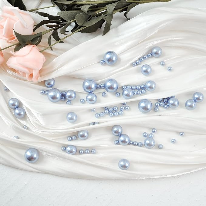 520Pcs Greyblue Beads for Centerpieces Decor, Artifical Pearls Vase Filler - Image 3