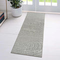 LUXE WEAVERS Modern Geometric Wave Gray 2x8 Area Rug by LuxeWeavers
