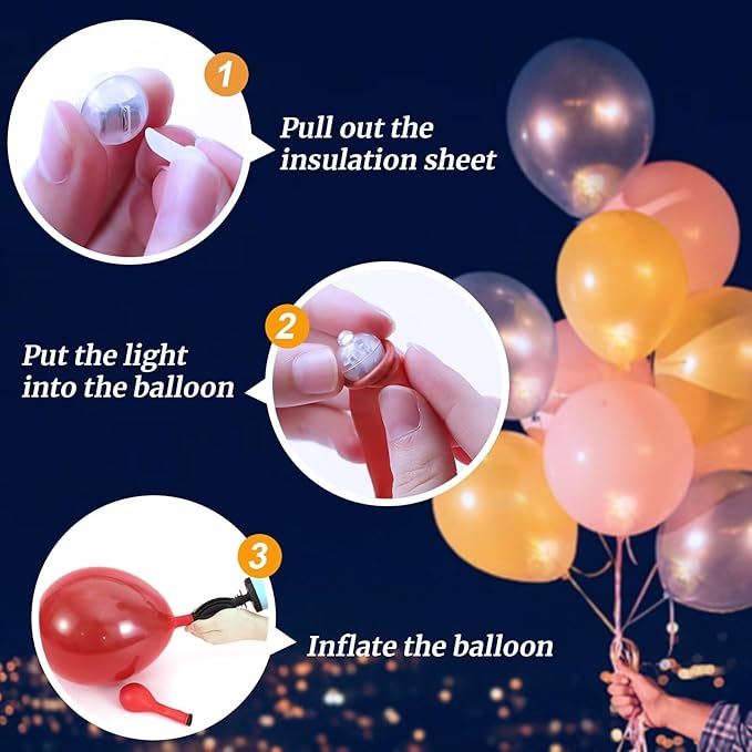 ZGWJ 100Pcs Balloon Lights - Image 4