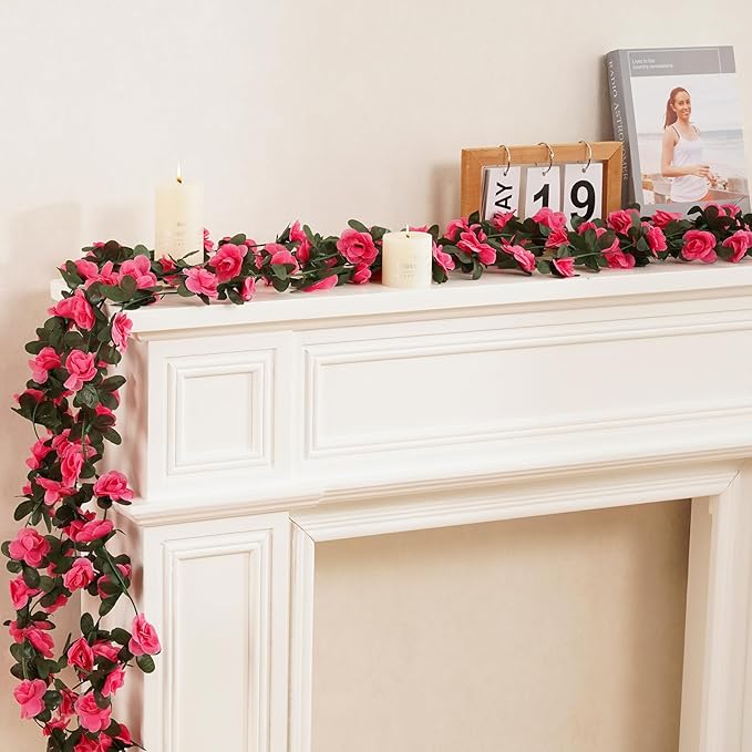 8 Pcs 65.6 Ft Flower Garland Rose Vines, Rose Garland - Image 6