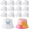 DIY Kid Bucket Hat White Creative Painting Blank Cap Bulk Cotton Polyester Sun by Mumucove