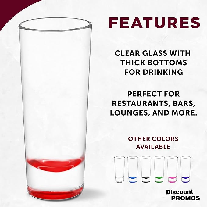 DISCOUNT PROMOS Cordial Shooter Shot Glasses 2 oz. Set of 10, Bulk Pack - Image 2