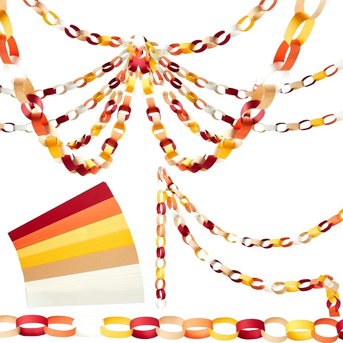 Lincia 600 Sheet Halloween Paper Chain Garland, Construction DIY Crafts Chain by Lincia