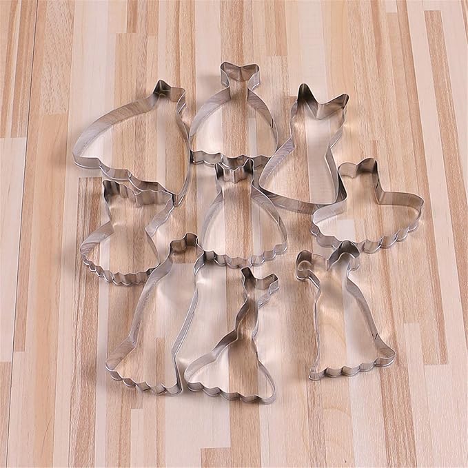 Mini Dress Cookie Cutter Set of 9 pcs, Stainless Steel Mini ONE-BITE SIZE - Image 9