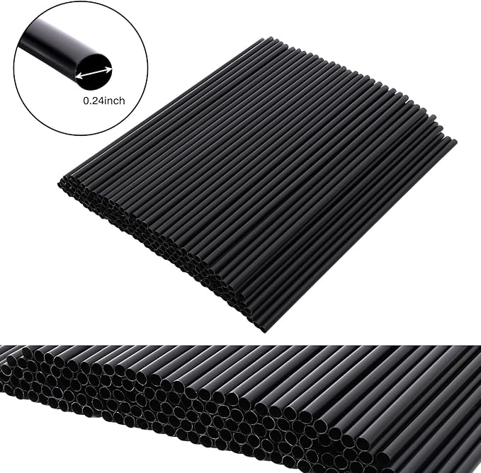 Tomnk 500pcs Straws Disposable, 10.3 Inches Plastic Straws, Plastic Drinking - Image 2
