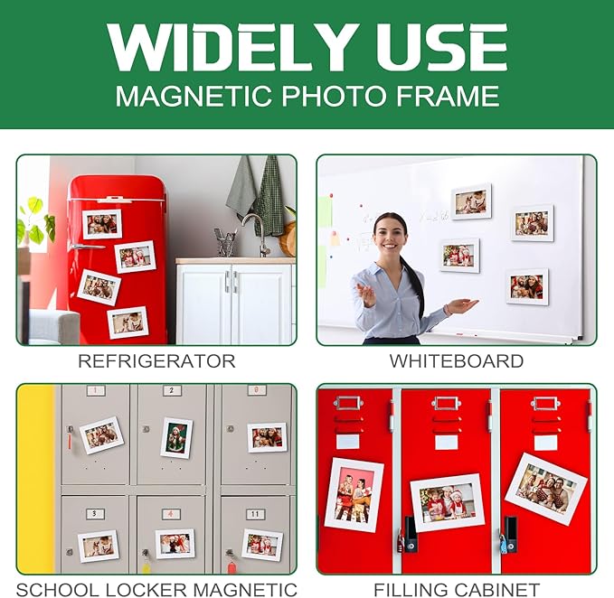 Soaoo 60 Pcs Magnetic Picture Frames Wallet Size 2.5 x 3.5 Inches Reusable - Image 5