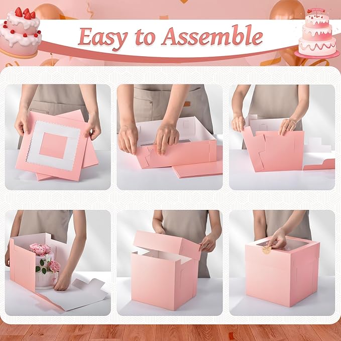 12Pcs Cake Boxes, Chocolates, Birthday Party, Wedding Bakery Boxes - Image 4