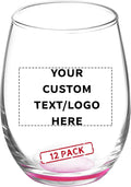 Custom Stemless Wine Glasses by ARC 5.5 oz. Set of 12, Personalized Bulk Pack by DISCOUNTPROMOS