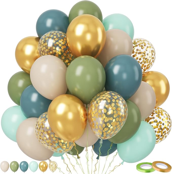 Paready Sage Green and Dusty Blue Balloon Set by Paready