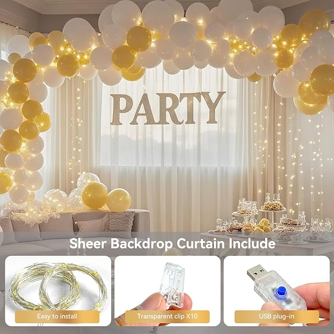 10×10ft Tulle Backdrop Curtains - Image 2
