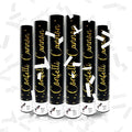 6 Pack White Confetti Poppers, 12 Inch Confetti Cannon Party Poppers Shooters by Zankubom