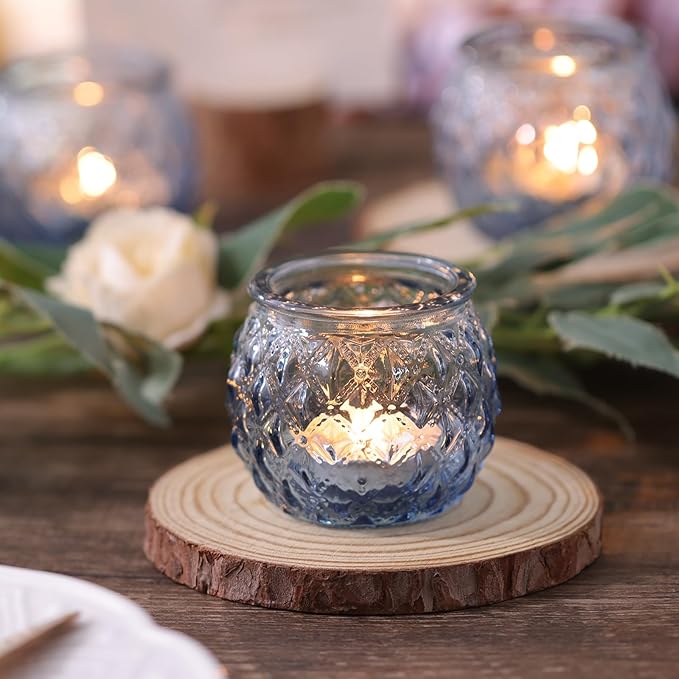 DARJEN 12Pcs Blue Votive Candle Holders - Image 7