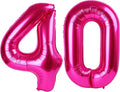 40 Inch Hot Pink Large Number 40 Birthday Balloon, Giant Number 40 Balloons by Upgesy