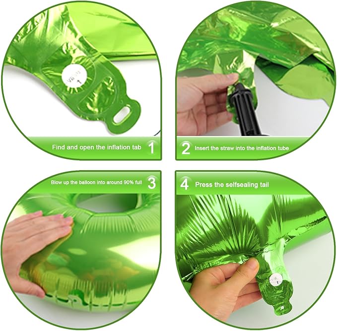 Large Light Green 40 Inch Birthday Number 5 Balloon, Light Green Five 5th 15 25 - Image 2