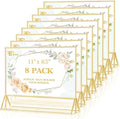 EHWINE 8 Pack Acrylic Sign Holder 8.5 x 11 Horizontal, Double-Sided Stand up by EHWINE