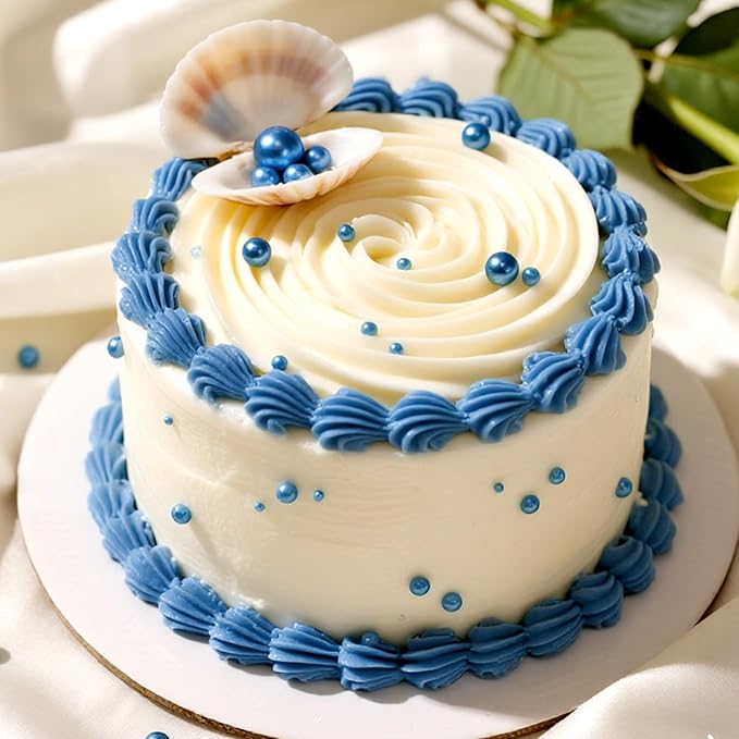 Deep Blue Pearl Sugar Sprinkles, Edible Candy Pearls, 150g/5.29oz, Baking Cake - Image 4