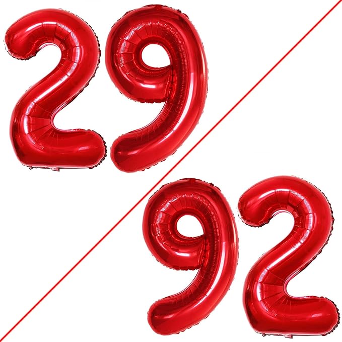 GOER Number 29 Balloons for 29th Birthday Party Decorations, 42 Inch Jumbo Foil by GOER