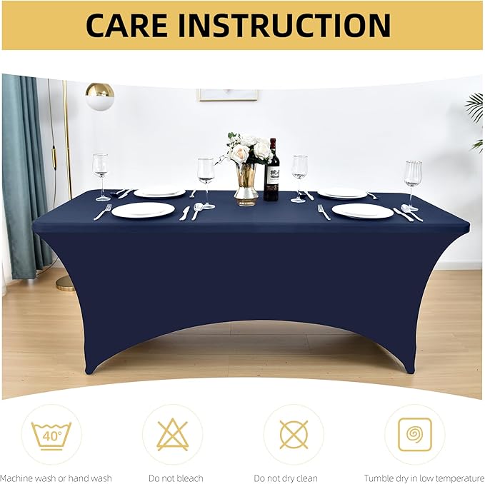 6-Pack 6ft Spandex Table Covers - Image 6