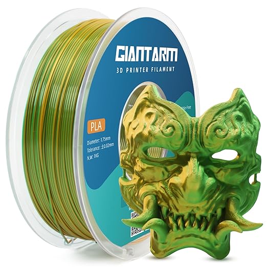 GIANTARM Dual Color PLA Filament, Silk PLA Filament 1.75mm +/-0.02mm, 1KG Spool by GIANTARM