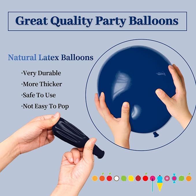 110pcs Navy Blue Balloon 12 Inch - Image 3