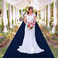 MODFUNS Navy Blue Aisle Runner Wedding Runner Aisle Outdoor 4x20ft Velvet by MODFUNS