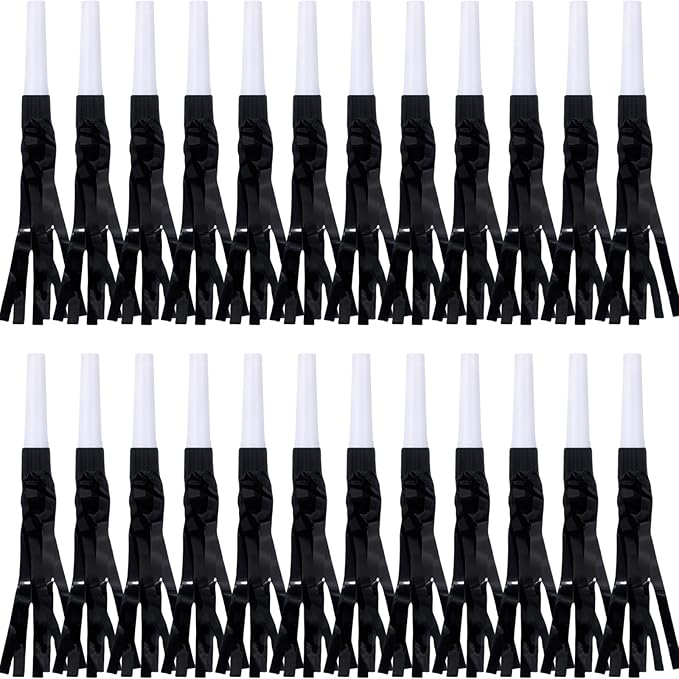 Metallic Fringed Noise Makers, for Baby Shower, Kids Birthday, New Year Party by LCPQMZGH