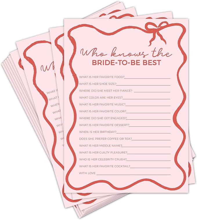 DEEKA 30 PCS Bridal Shower Games Card - Image 8