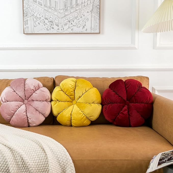Flower Pillow Cushion Round Decorative Throw Pillow - Image 4