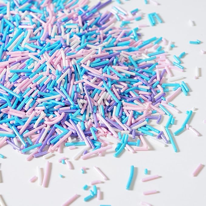 Edible Pastel Sprinkles for Cake Decorating, Jimmies Sprinkles, and Ice Cream by Milovin