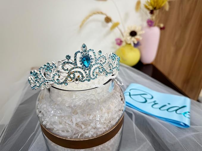 JETKONG 3 Pcs Bachelorette Party Decorations Bridal Shower Crown, Bride to Be - Image 2
