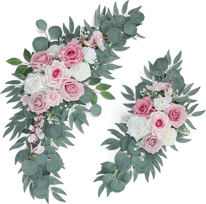 ponatia Artificial Wedding Arch Flowers, Dusty Rose Wedding Flowers by ponatia
