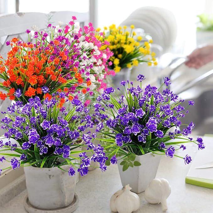 10 Bundles Artificial Daffodil Outdoors Flowers - Image 4