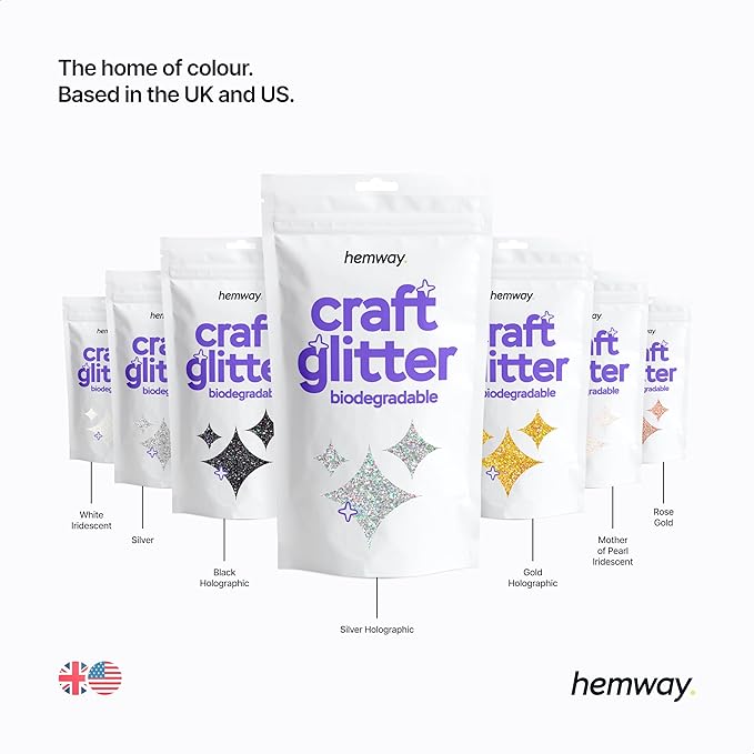 Hemway Red Holographic Eco Friendly Craft Glitter 100g / 3.5oz - Image 7