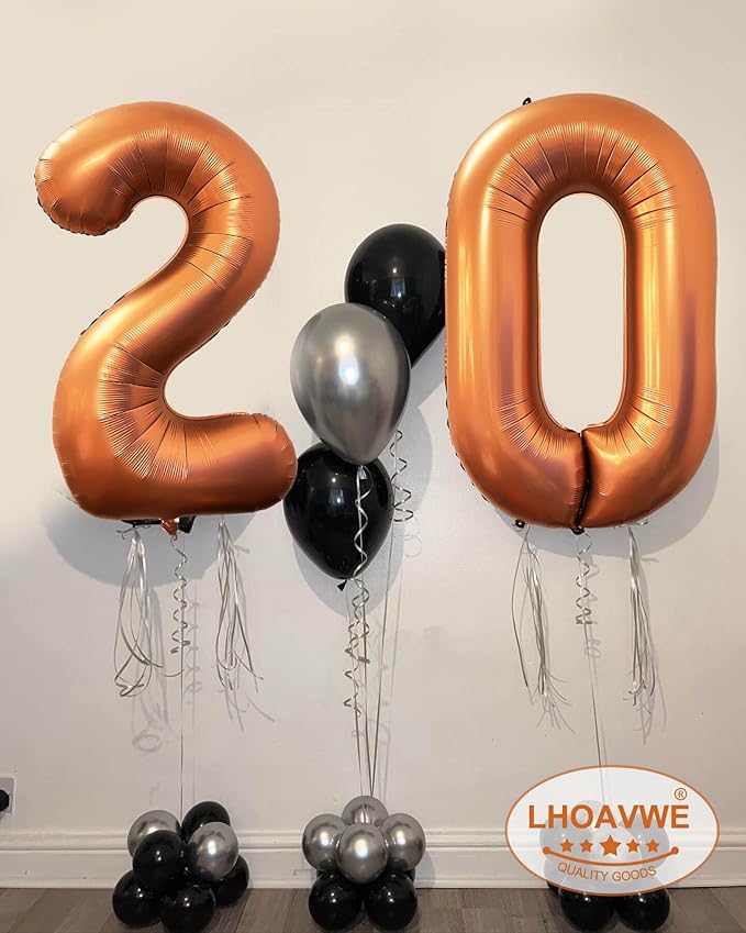 Number 26 Giant Orange 40 Inch Foil Helium Balloons - Image 3