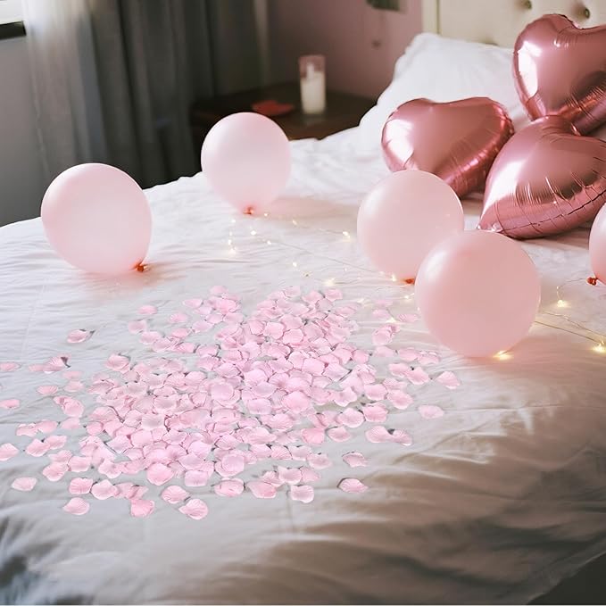 1000 Pcs Pink Rose Petals Artificial Silk Flower Petals Romantic Decorations - Image 6