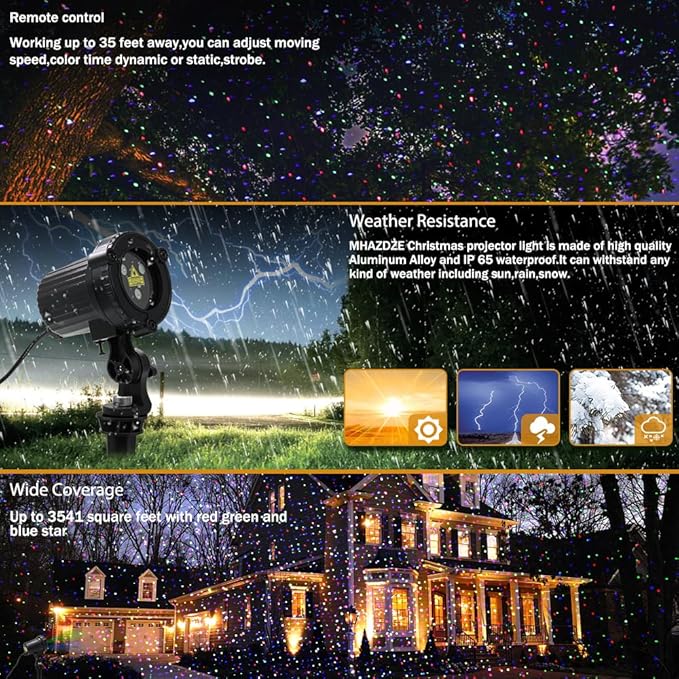 Christmas Laser Lights, Outdoor Garden Laser Lights Projector - Image 2