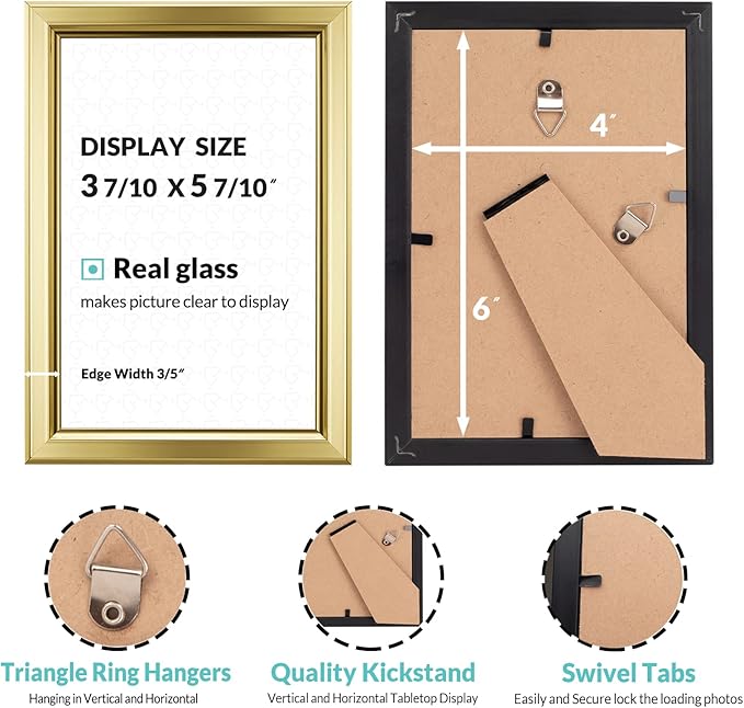 LaVie Home 4x6 Picture Frames Simple Designed Photo Frame - Image 3
