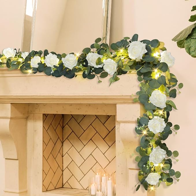 MACTING 2 Pack 13.2FT Eucalyptus Garland - Image 7