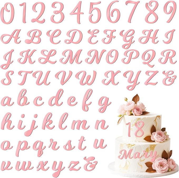 126 PCS Custom Name Cake Topper Acrylic Letters DIY Personalized A-Z & 0-9 by Unknown